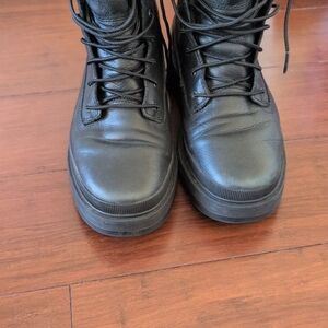 Black Lace-Up Boots